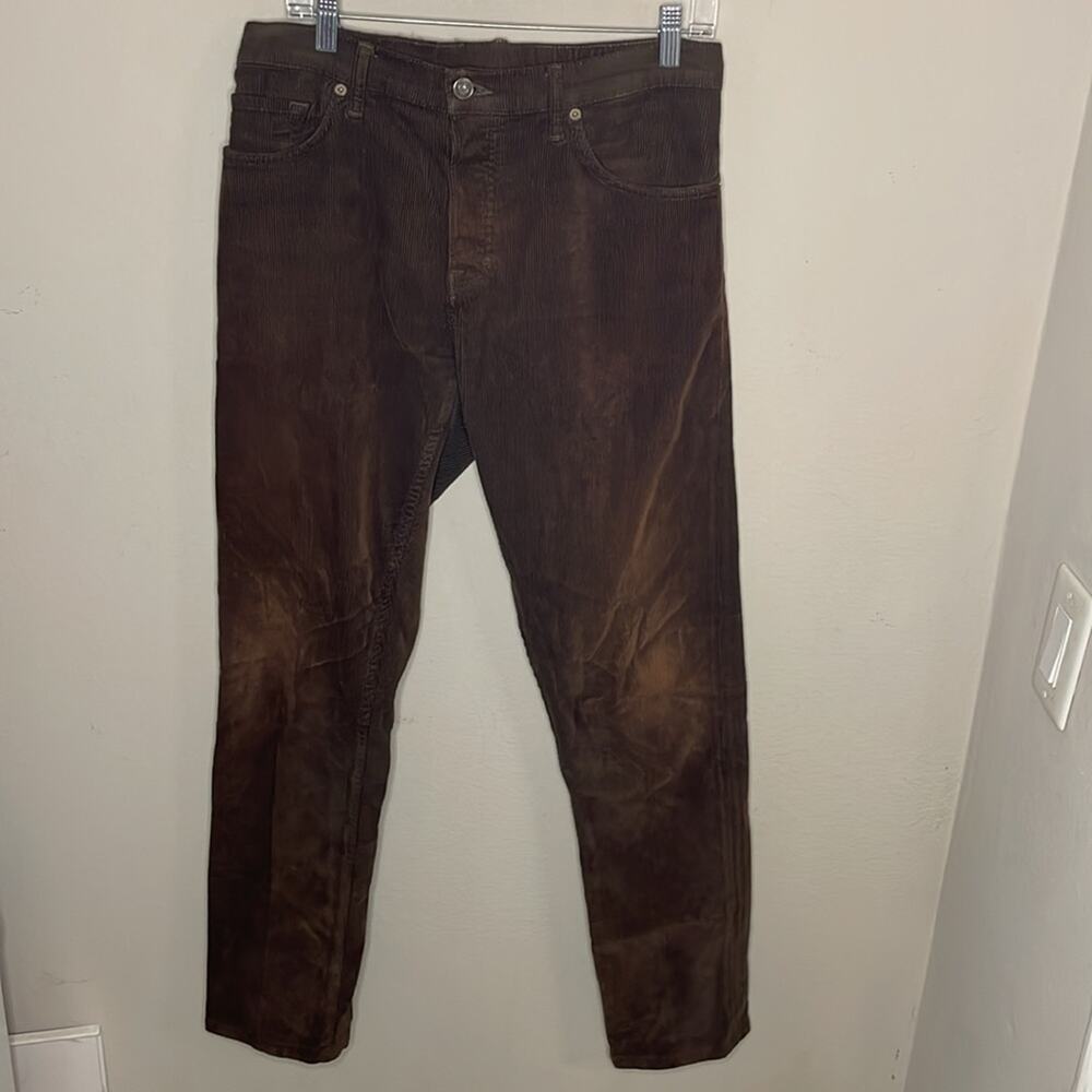 Tom Ford 12 Waves Cord Slim Fit Brown Corduroy Jeans Pants Bottoms Men Size 34 View 3